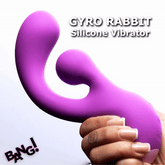 Gyro Rabbit Silicone Vibrator - Purple